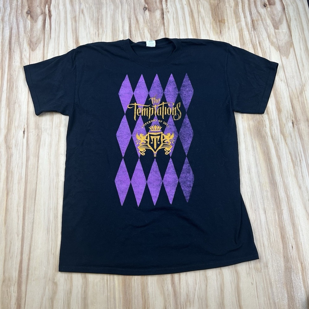 The Temptations Emperors of Soul "The Band Played On" T-Shirt Black Large